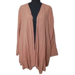 BloomChic Lightweight Open Cardigan in Dusty Rose 14/16 1X